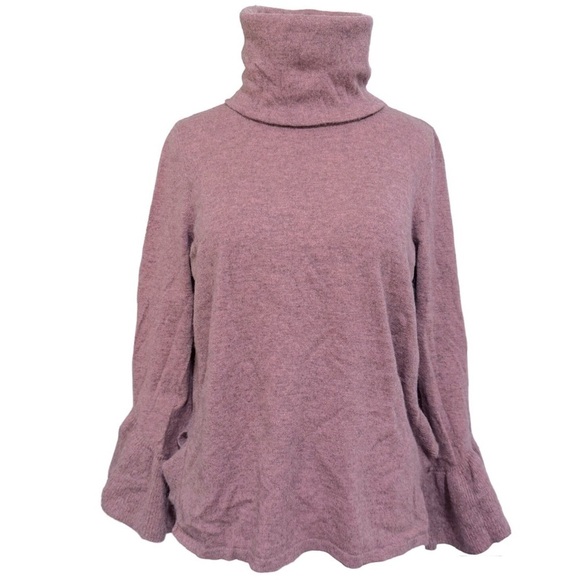 REPEAT Wool Cashmere Turtleneck Sweater Bell Sleeves Size 36 XSMALL - Picture 1 of 9